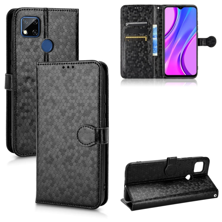For Xiaomi Redmi 10A / 9C Honeycomb Dot Texture Leather Phone Case