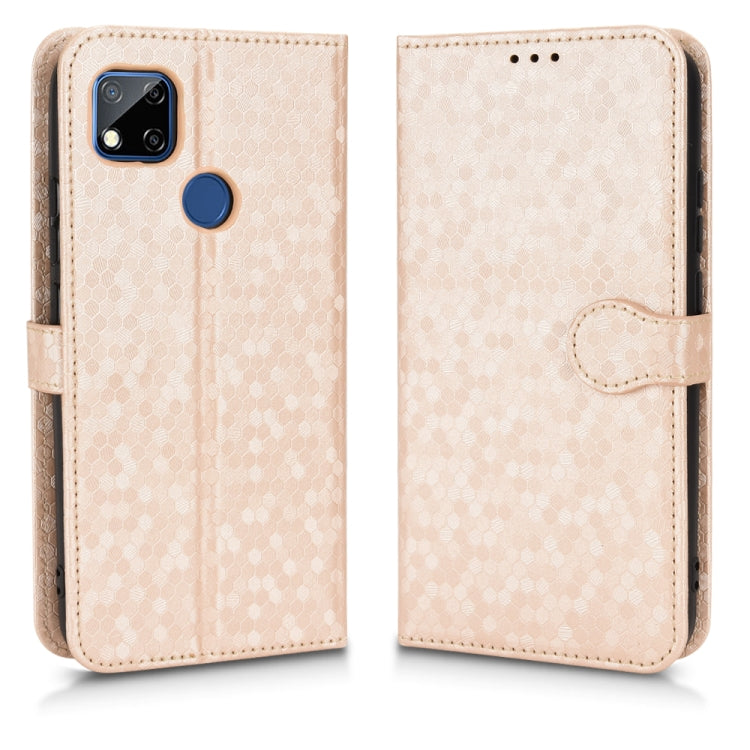 For Xiaomi Redmi 10A / 9C Honeycomb Dot Texture Leather Phone Case
