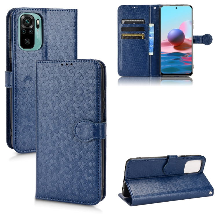For Xiaomi Redmi Note 10 4G / 10S Honeycomb Dot Texture Leather Phone Case