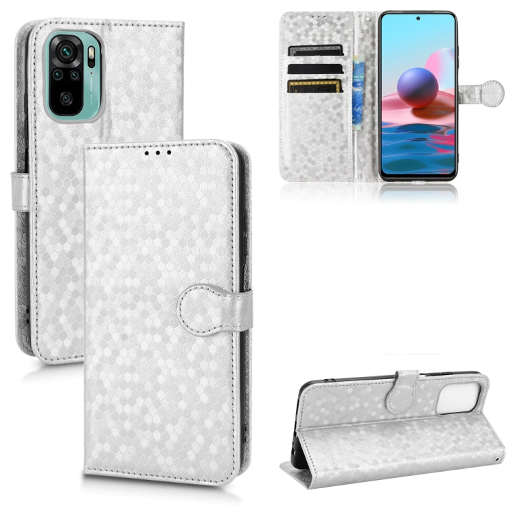 For Xiaomi Redmi Note 10 4G / 10S Honeycomb Dot Texture Leather Phone Case