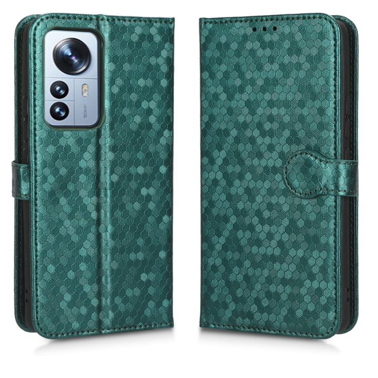 For Xiaomi 12 Pro / 12S Pro Honeycomb Dot Texture Leather Phone Case