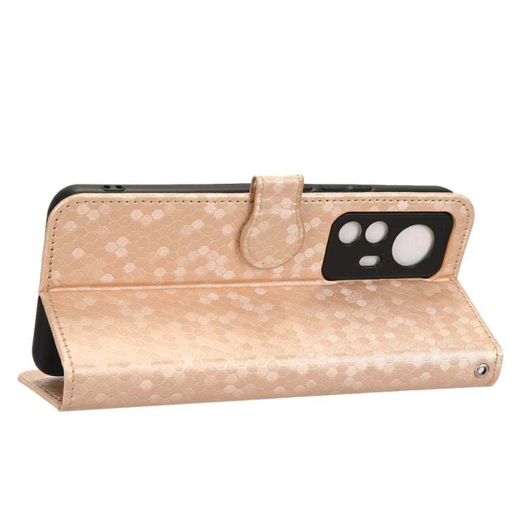 For Xiaomi 12T Pro Honeycomb Dot Texture Leather Phone Case