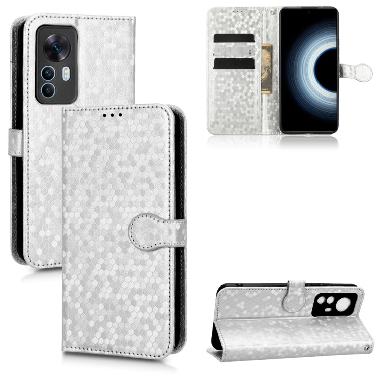 For Xiaomi 12T Pro Honeycomb Dot Texture Leather Phone Case