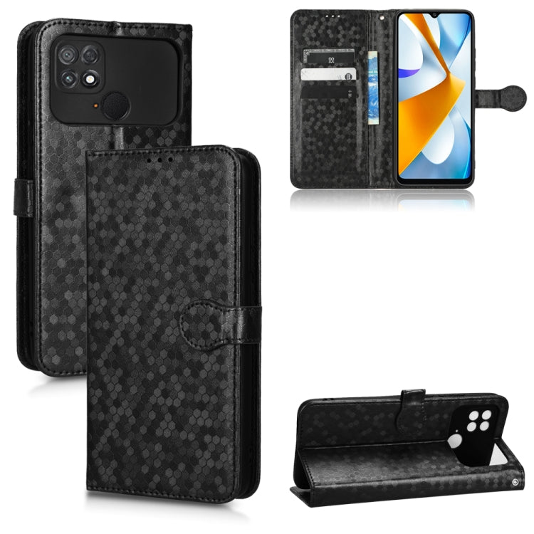 For Xiaomi Poco C40 Honeycomb Dot Texture Leather Phone Case
