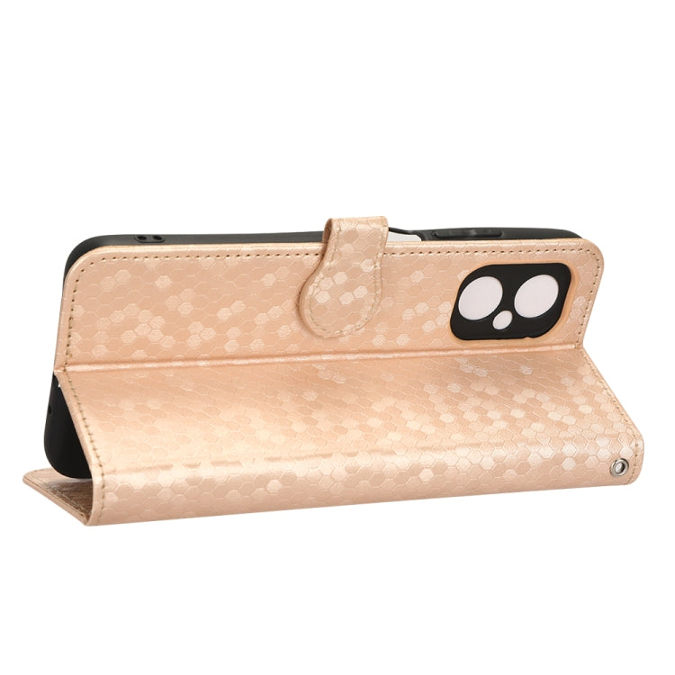 For Xiaomi Poco M4 Honeycomb Dot Texture Leather Phone Case