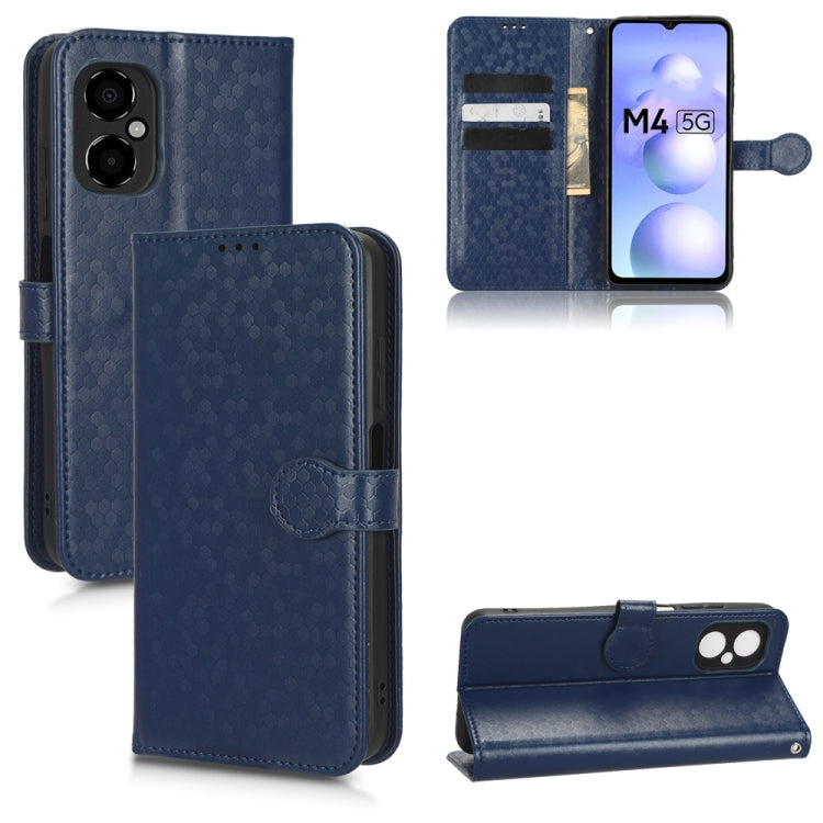 For Xiaomi Poco M4 Honeycomb Dot Texture Leather Phone Case
