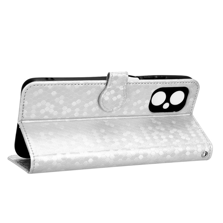 For Xiaomi Poco M4 Honeycomb Dot Texture Leather Phone Case