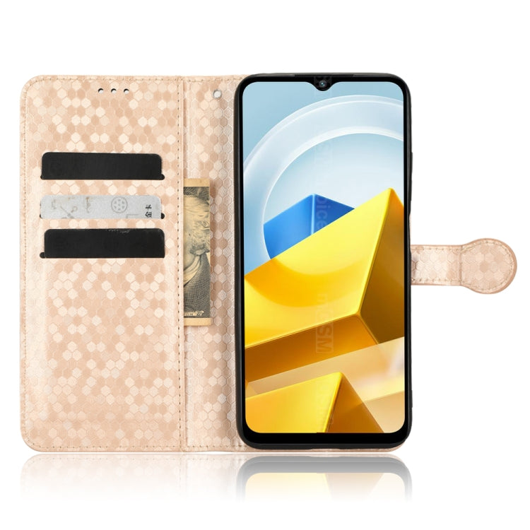 For Xiaomi Poco M5 Honeycomb Dot Texture Leather Phone Case