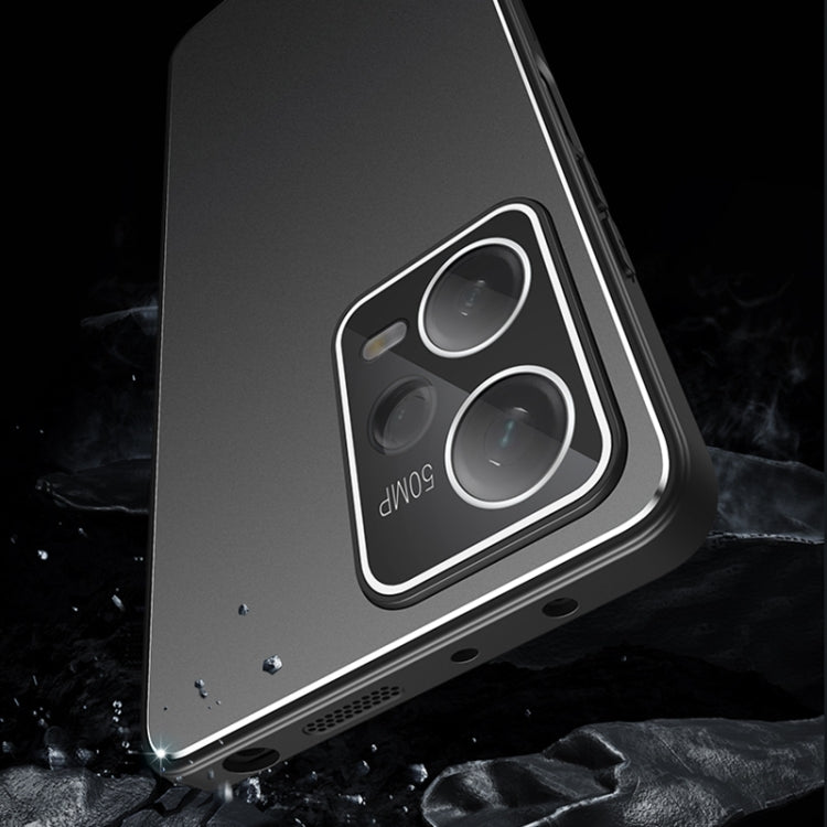 For Xiaomi Redmi Note 12 Pro 5G China All-Inclusive Lens Frosted Metal Phone Case(Black)