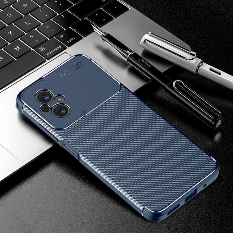 For Xiaomi Redmi 11 Prime Carbon Fiber Texture Shockproof TPU Phone Case