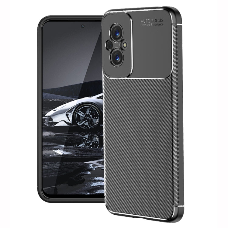 For Xiaomi Redmi 11 Prime Carbon Fiber Texture Shockproof TPU Phone Case