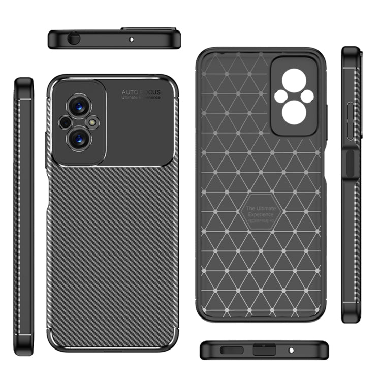 For Xiaomi Redmi 11 Prime Carbon Fiber Texture Shockproof TPU Phone Case