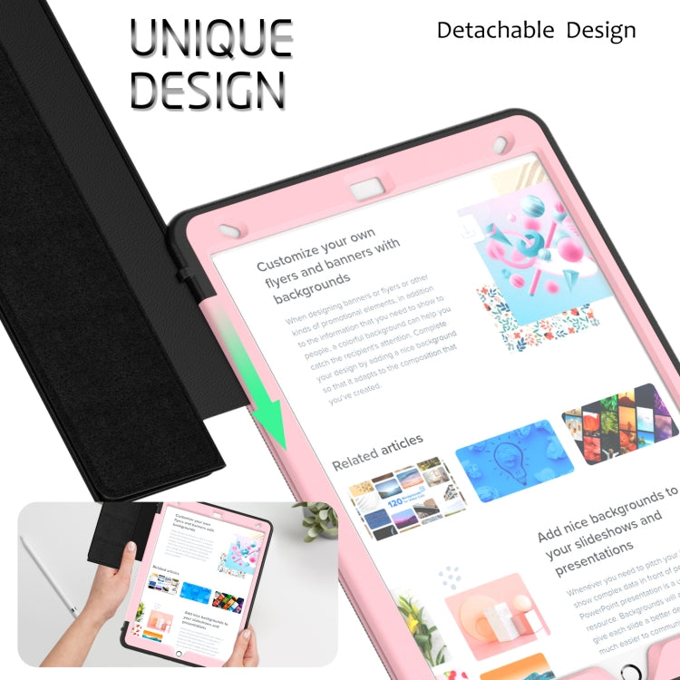 For iPad 10.2 2021 / 2020 / 2019 / Air 10.5 2019 3-Fold Amor Shockproof Smart Tablet Case