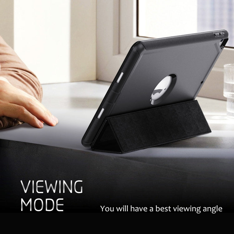 For iPad 10.2 2021 / 2020 / 2019 / Air 10.5 2019 3-Fold Amor Shockproof Smart Tablet Case