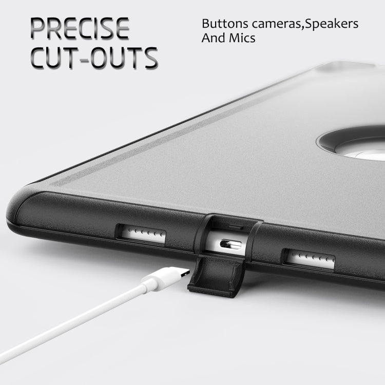 For iPad 10.2 2021 / 2020 / 2019 / Air 10.5 2019 3-Fold Amor Shockproof Smart Tablet Case