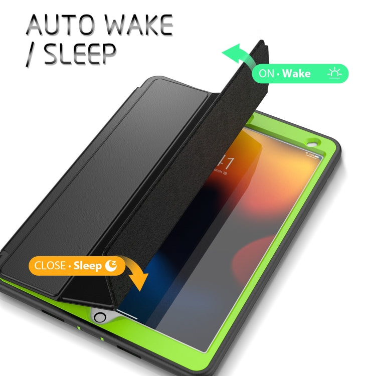 For iPad 10.2 2021 / 2020 / 2019 / Air 10.5 2019 3-Fold Amor Shockproof Smart Tablet Case