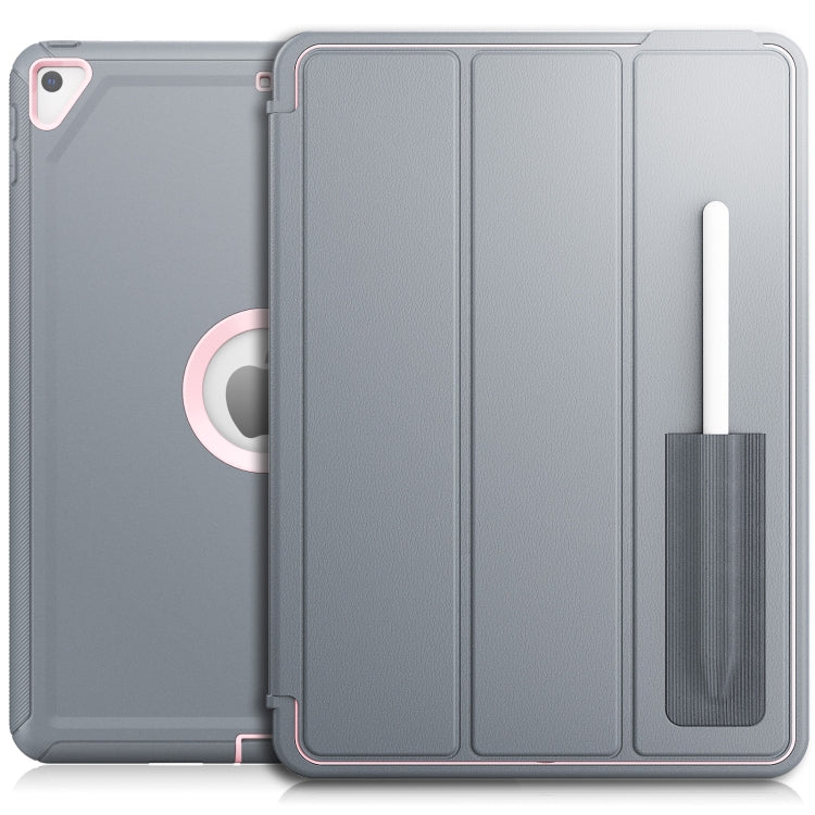 For iPad 10.2 2021 / 2020 / 2019 / Air 10.5 2019 3-Fold Amor Shockproof Smart Tablet Case