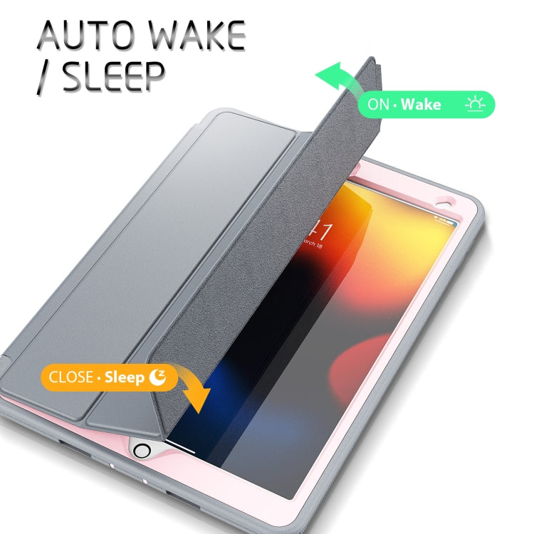 For iPad 10.2 2021 / 2020 / 2019 / Air 10.5 2019 3-Fold Amor Shockproof Smart Tablet Case