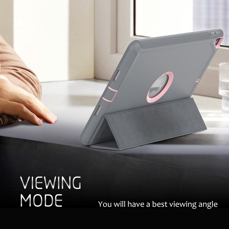 For iPad 10.2 2021 / 2020 / 2019 / Air 10.5 2019 3-Fold Amor Shockproof Smart Tablet Case