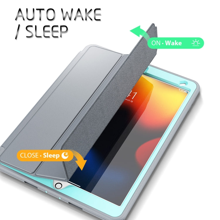 For iPad 10.2 2021 / 2020 / 2019 / Air 10.5 2019 3-Fold Amor Shockproof Smart Tablet Case