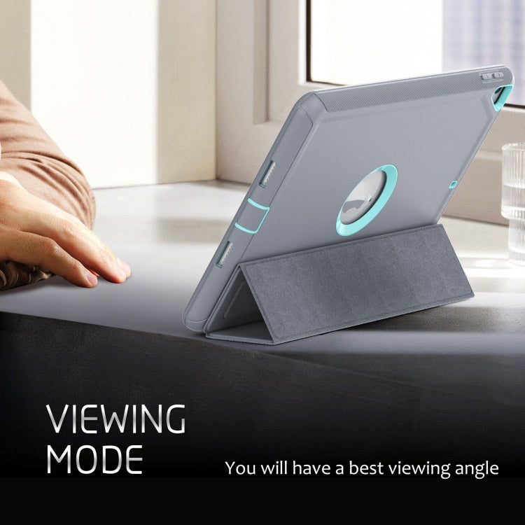 For iPad 10.2 2021 / 2020 / 2019 / Air 10.5 2019 3-Fold Amor Shockproof Smart Tablet Case