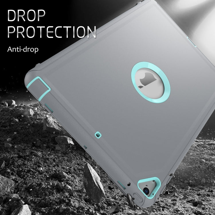 For iPad 10.2 2021 / 2020 / 2019 / Air 10.5 2019 3-Fold Amor Shockproof Smart Tablet Case