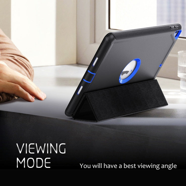 For iPad 10.2 2021 / 2020 / 2019 / Air 10.5 2019 3-Fold Amor Shockproof Smart Tablet Case