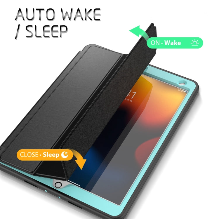 For iPad 10.2 2021 / 2020 / 2019 / Air 10.5 2019 3-Fold Amor Shockproof Smart Tablet Case