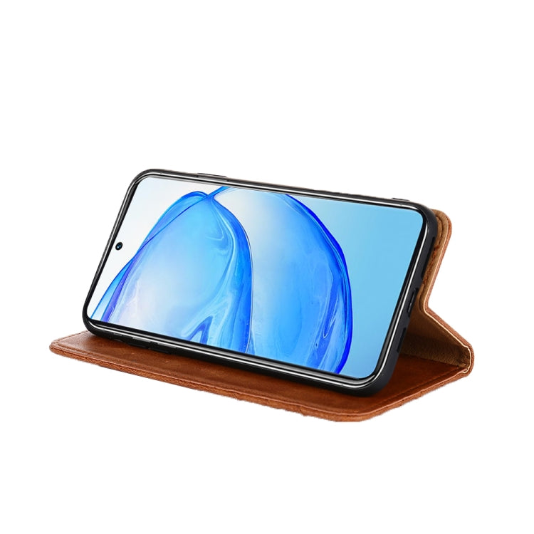 For vivo V25 Pro 5G Non-Magnetic Retro Texture Flip Leather Phone Case