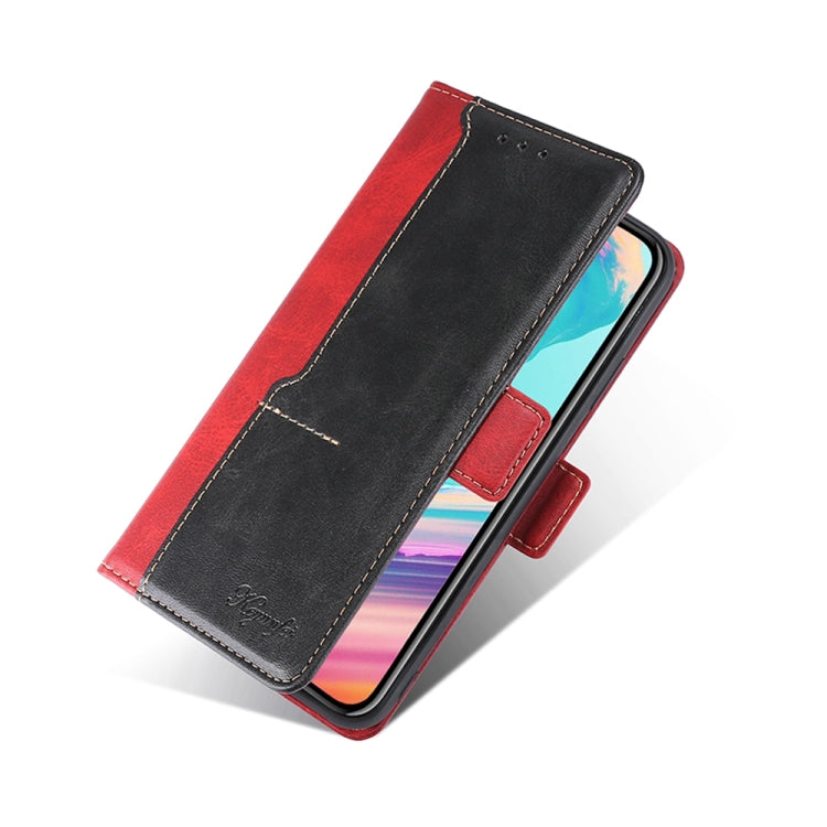 For Xiaomi Redmi Note 12 China Contrast Color Side Buckle Leather Phone Case