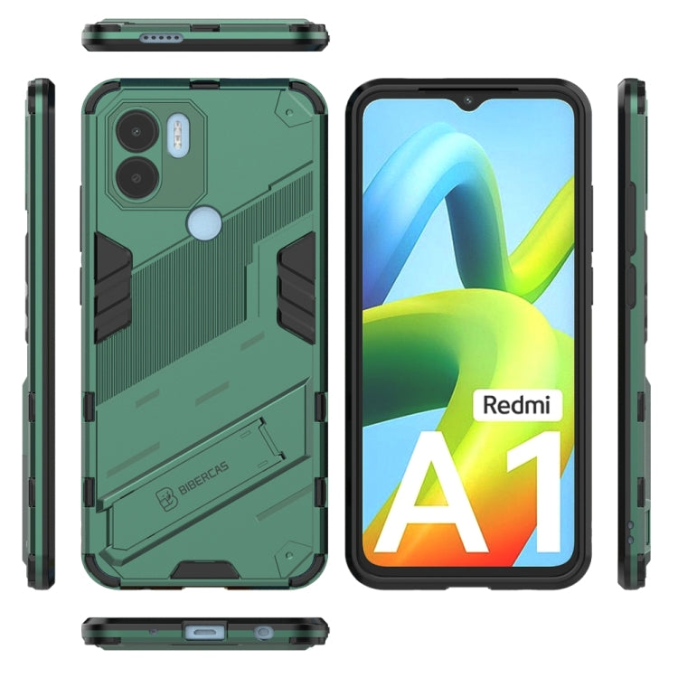 For Xiaomi Redmi A1+ Punk Armor 2 in 1 PC + TPU Phone Case with Invisible Holder