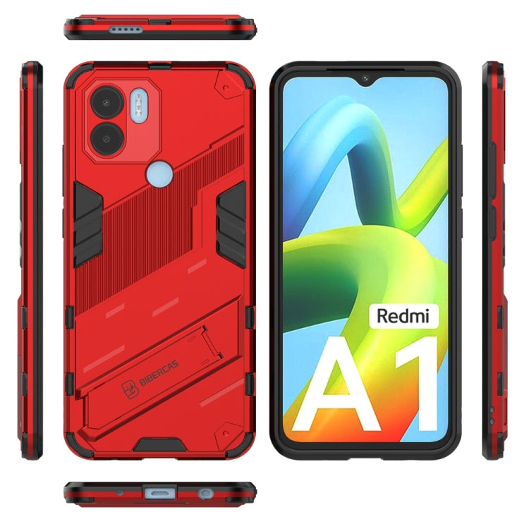 For Xiaomi Redmi A1+ Punk Armor 2 in 1 PC + TPU Phone Case with Invisible Holder