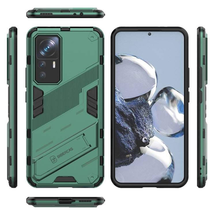 For Xiaomi 12T/12T Pro/Redmi K50 Ultra Punk Armor 2 in 1 PC + TPU Phone Case with Invisible Holder