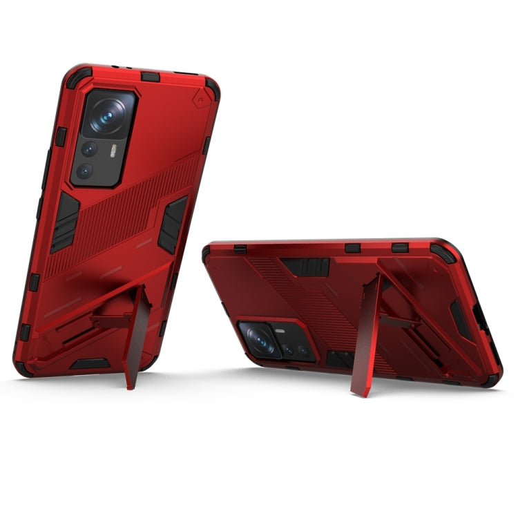 For Xiaomi 12T/12T Pro/Redmi K50 Ultra Punk Armor 2 in 1 PC + TPU Phone Case with Invisible Holder