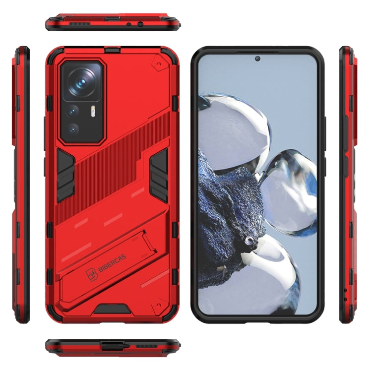 For Xiaomi 12T/12T Pro/Redmi K50 Ultra Punk Armor 2 in 1 PC + TPU Phone Case with Invisible Holder