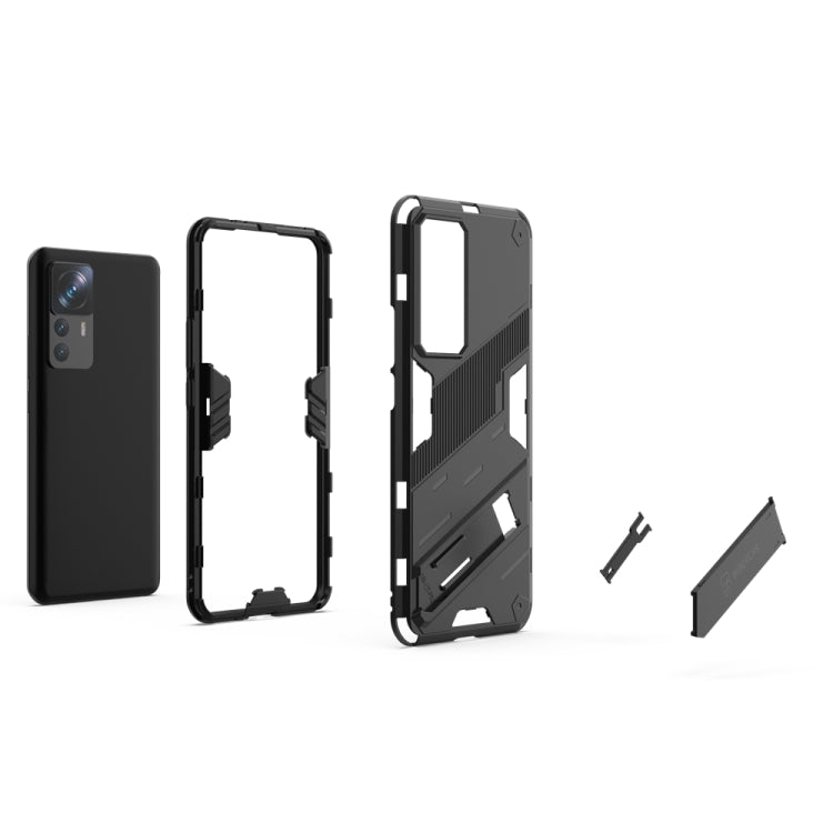For Xiaomi 12T/12T Pro/Redmi K50 Ultra Punk Armor 2 in 1 PC + TPU Phone Case with Invisible Holder