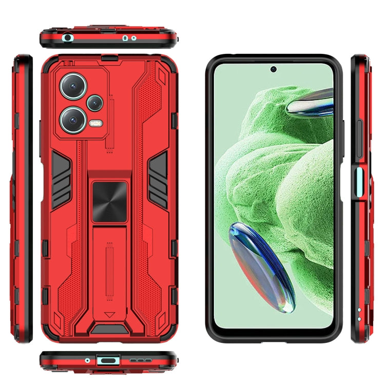 For Xiaomi Redmi Note 12 5G China / Global / India Supersonic PC + TPU Shock-proof Protective Case with Holder