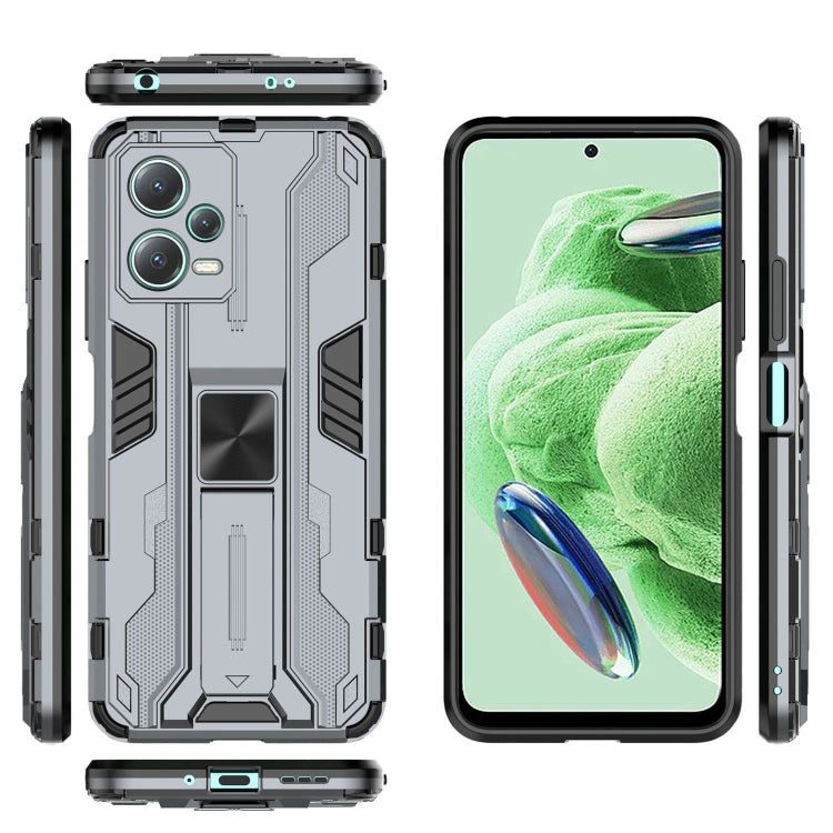 For Xiaomi Redmi Note 12 5G China / Global / India Supersonic PC + TPU Shock-proof Protective Case with Holder