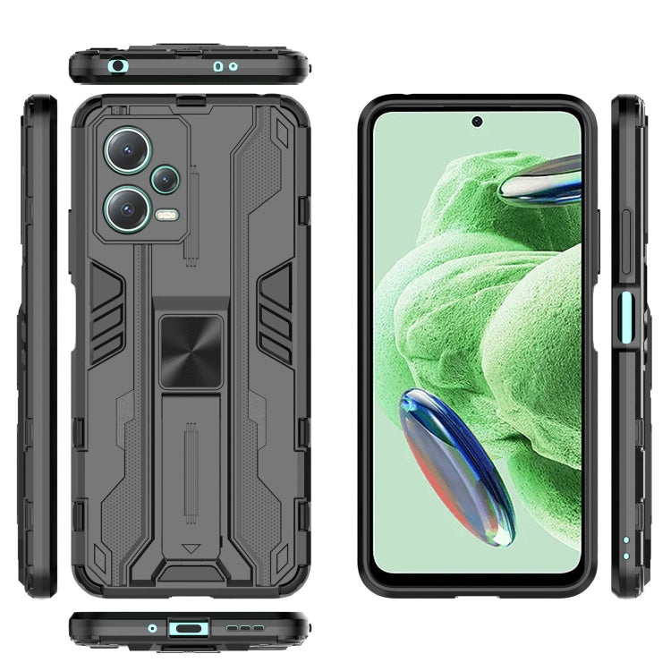 For Xiaomi Redmi Note 12 5G China / Global / India Supersonic PC + TPU Shock-proof Protective Case with Holder