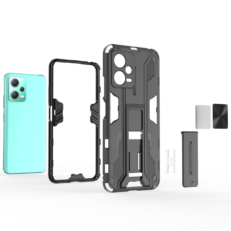 For Xiaomi Redmi Note 12 5G China / Global / India Supersonic PC + TPU Shock-proof Protective Case with Holder