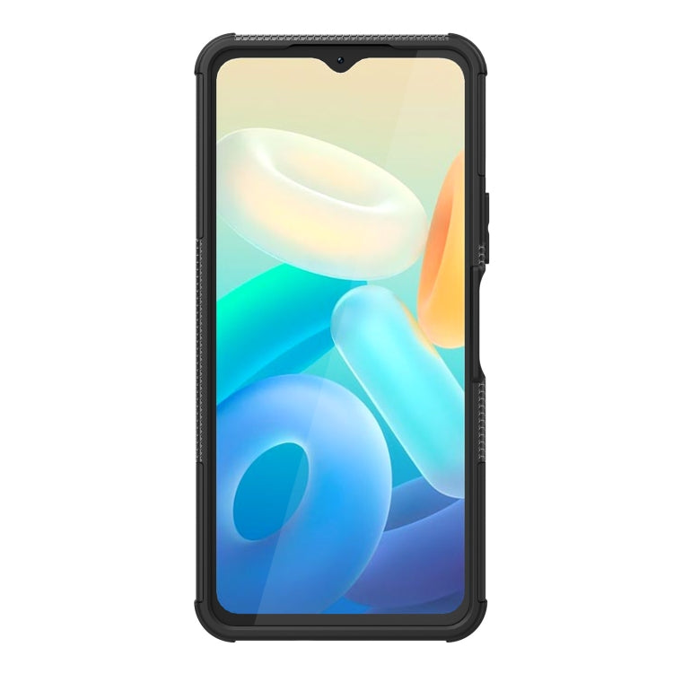 For vivo Y77 Tire Texture TPU + PC Phone Case with Holder