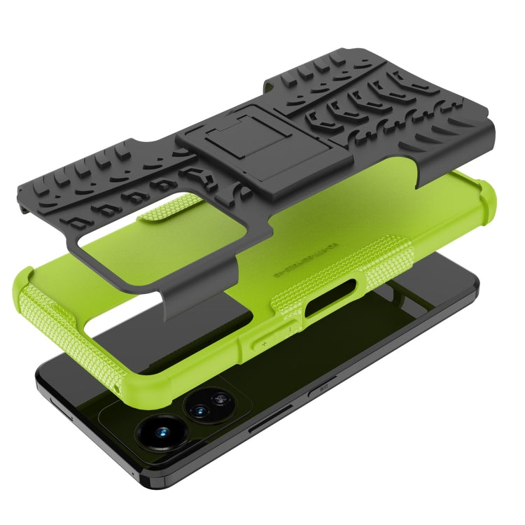 For vivo Y77 Tire Texture TPU + PC Phone Case with Holder