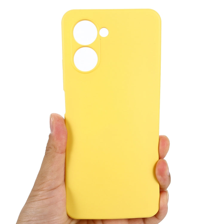 For Realme C33 Solid Color Liquid Silicone Shockproof Full Coverage Phone Case