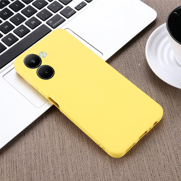 For Realme C33 Solid Color Liquid Silicone Shockproof Full Coverage Phone Case