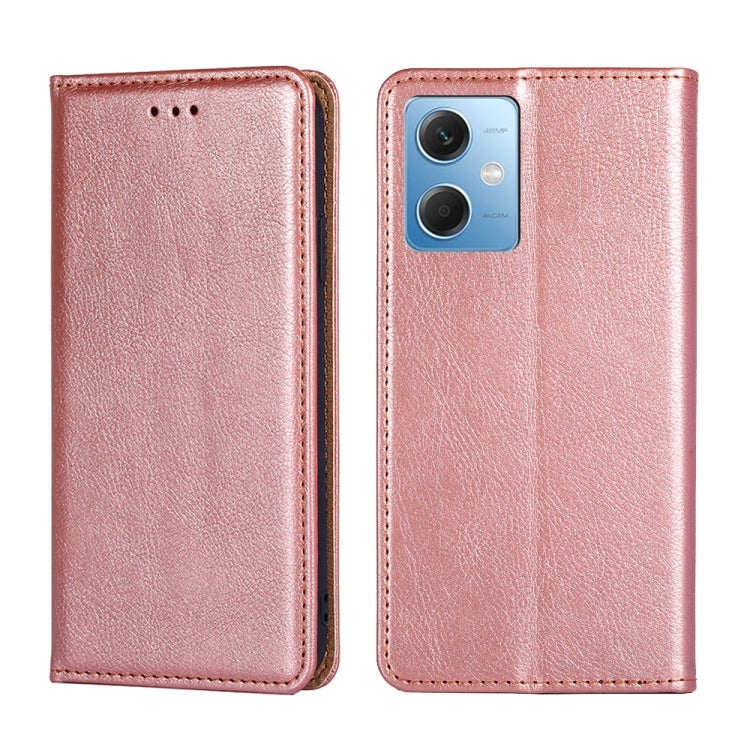 For Xiaomi Redmi Note 12 China Gloss Oil Solid Color Magnetic Leather Phone Case