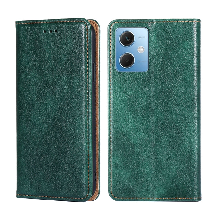 For Xiaomi Redmi Note 12 China Gloss Oil Solid Color Magnetic Leather Phone Case