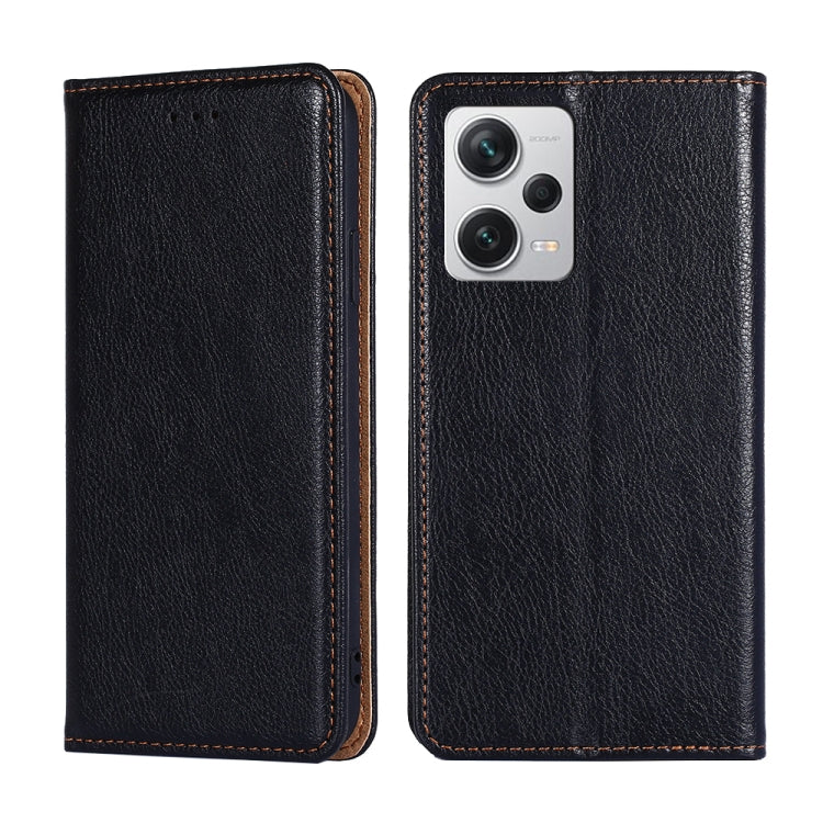 For Xiaomi Redmi Note 12 Pro+ China Gloss Oil Solid Color Magnetic Leather Phone Case