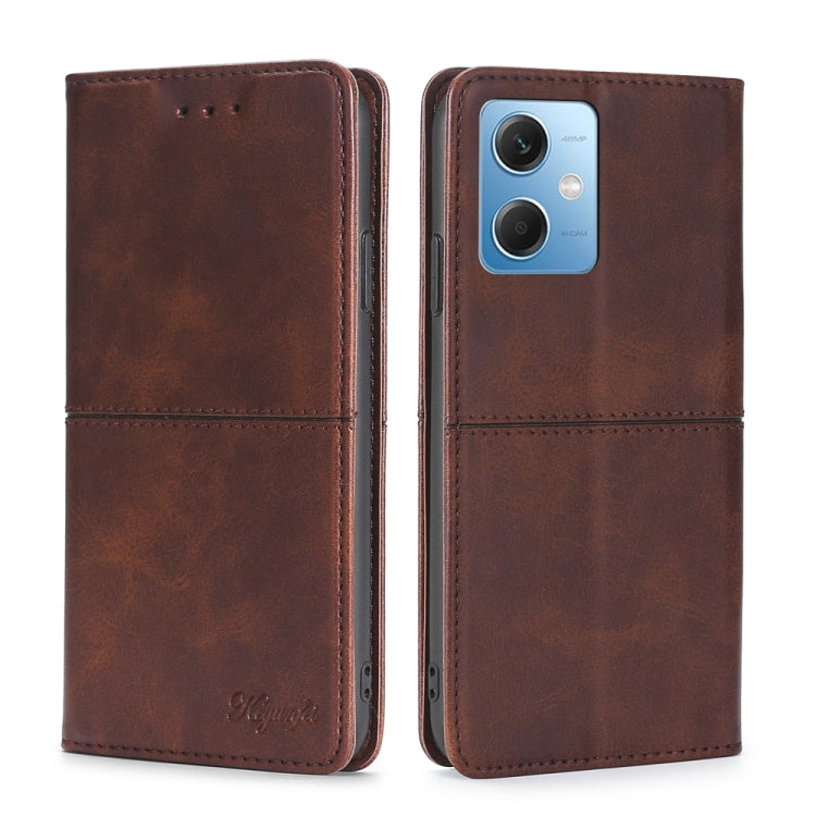 For Xiaomi Redmi Note 12 China Cow Texture Magnetic Leather Phone Case
