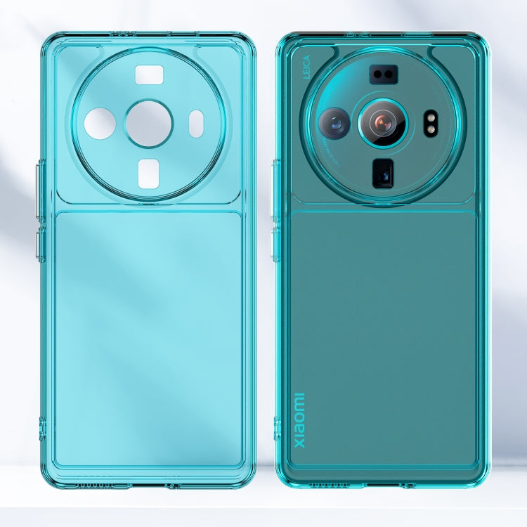 For Xiaomi 12S Ultra Candy Series TPU Phone Case(Transparent Blue)