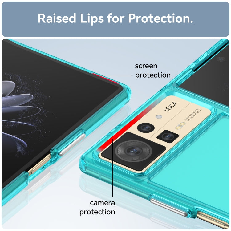 For Xiaomi Mix Fold 2 Candy Series TPU Phone Case(Transparent Blue)